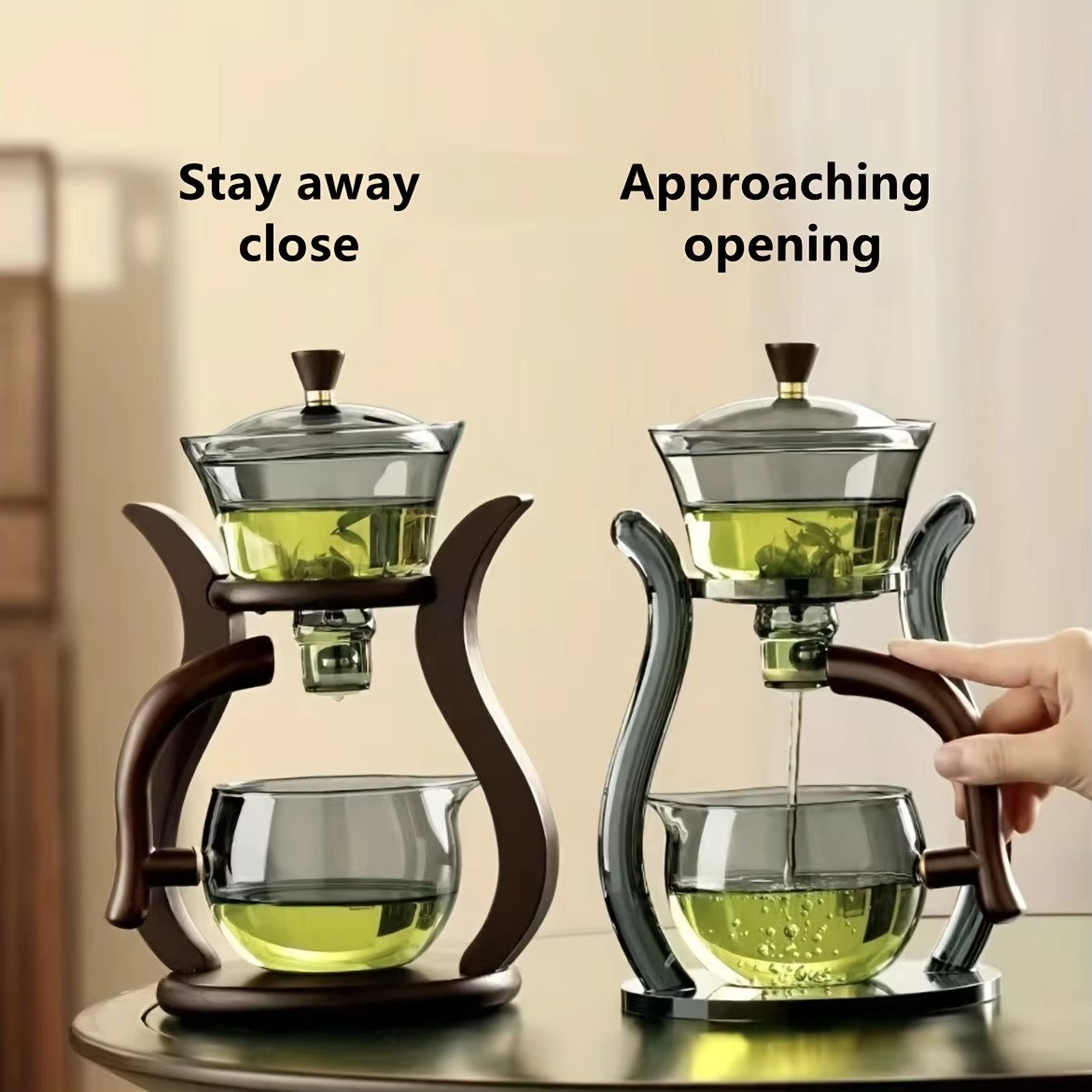 Magnetic Glass Drip Brewer with Tea Infuser, 20oz Capacity