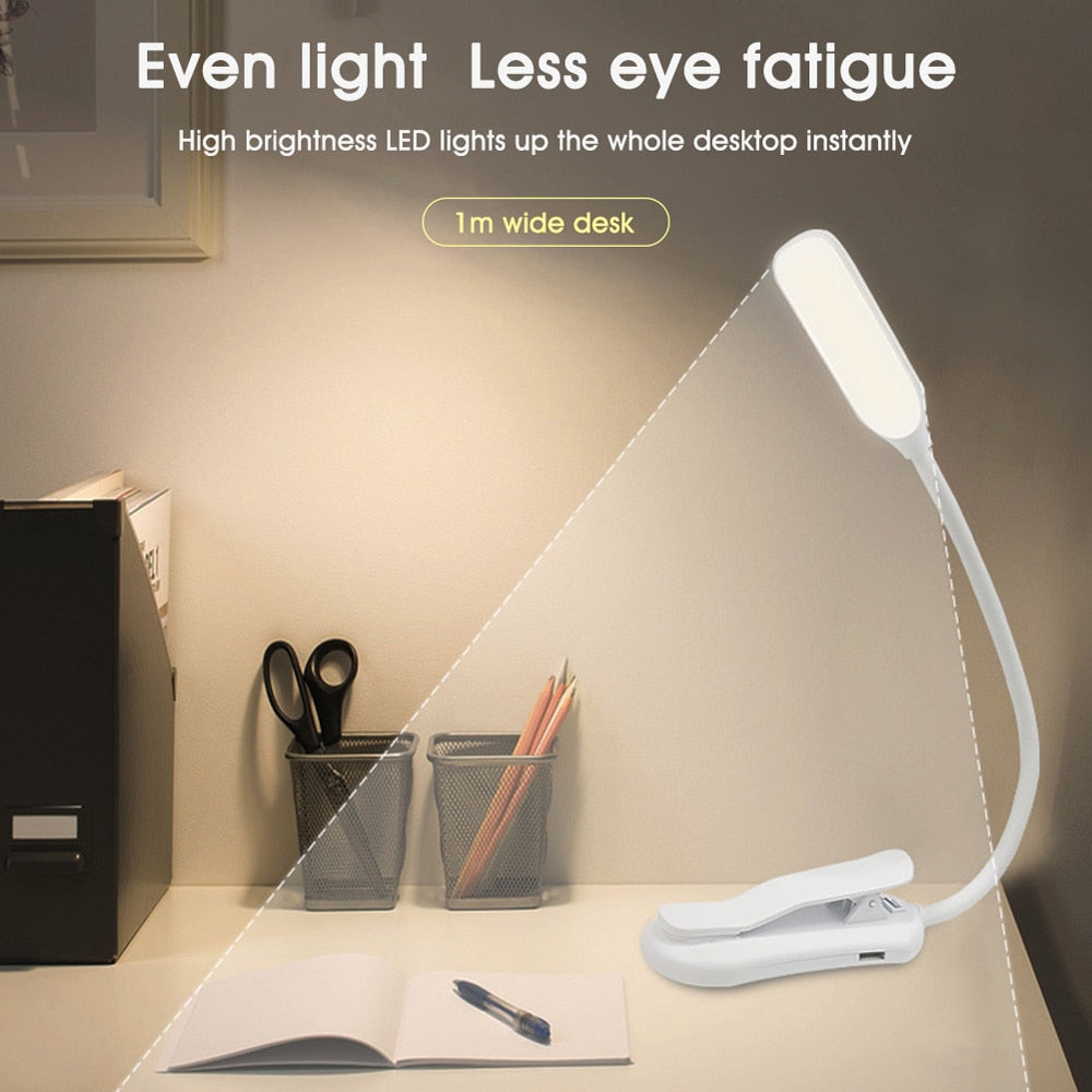 Rechargeable Reading Lamp with Adjustable Color Temperature