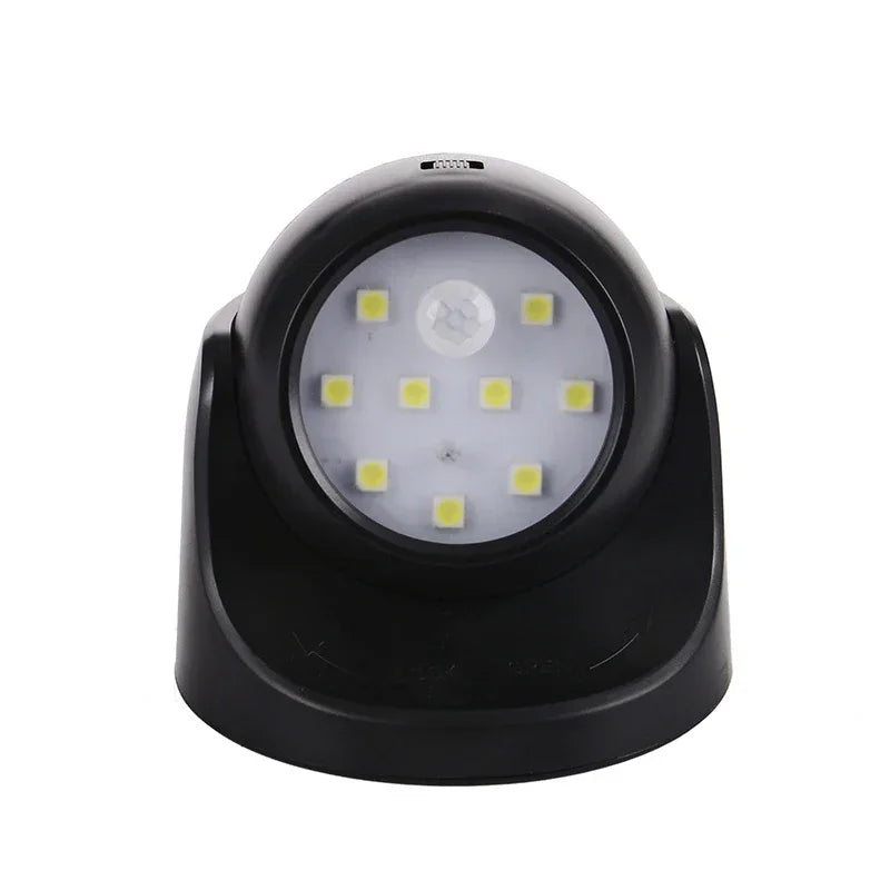 Motion Sensor Spotlight with 360° Rotatable Head and Battery Power