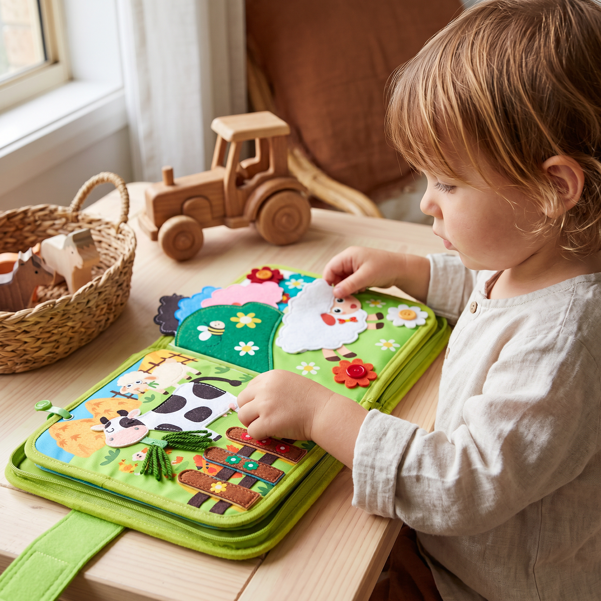 Farm Animal Story Book with Bright Illustrations and Simple Text for Toddlers