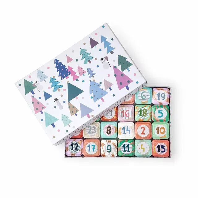 Seasonal Shower Steamer Advent Calendar Box Set with 24 Essential Oil Scented Steamers