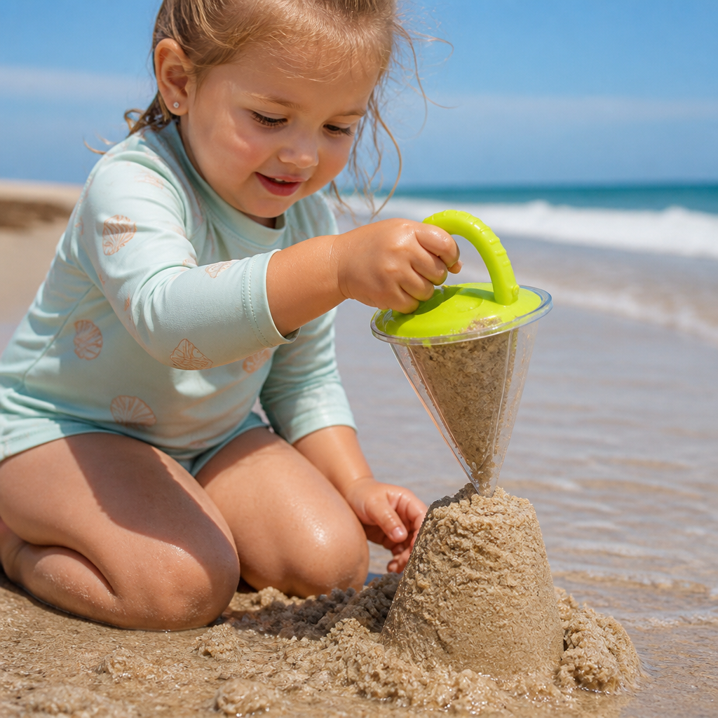 Sand Drawing Funnel Toy with Flow Control Handle for Kids