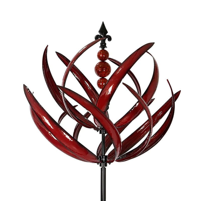 Metal Wind Spinner with Ground Stake and Bearing System for Gardens