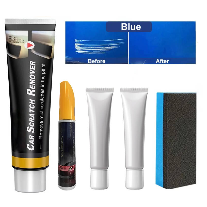 Automotive Scratch Repair Compound with Abrasive Filling System and Wax Protection