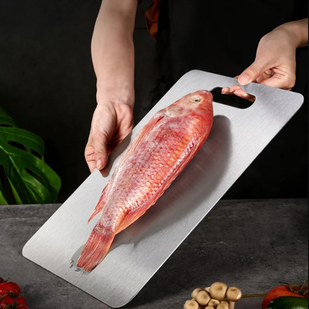 Non Porous Cutting Board with Titanium Coating and Non Slip Base