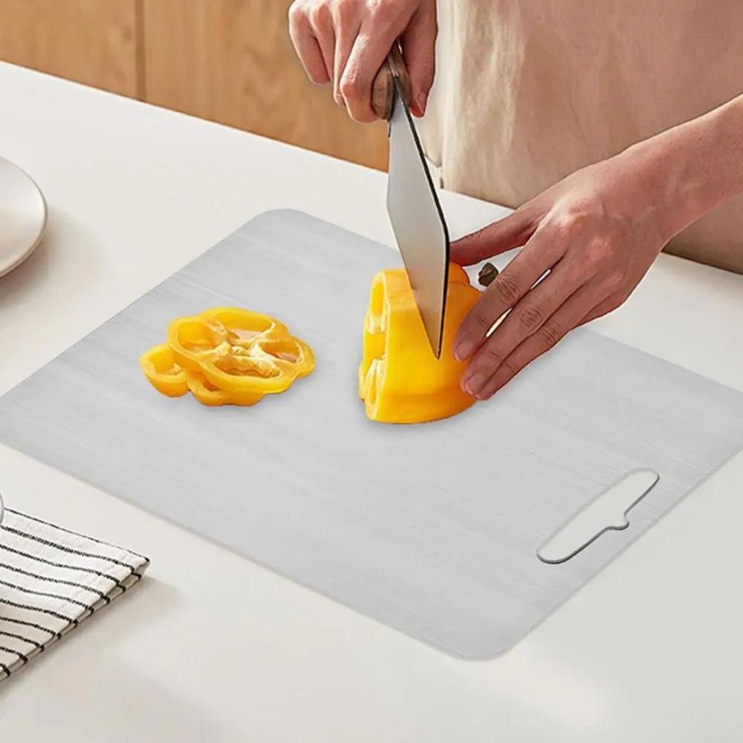 Non Porous Cutting Board with Titanium Coating and Non Slip Base