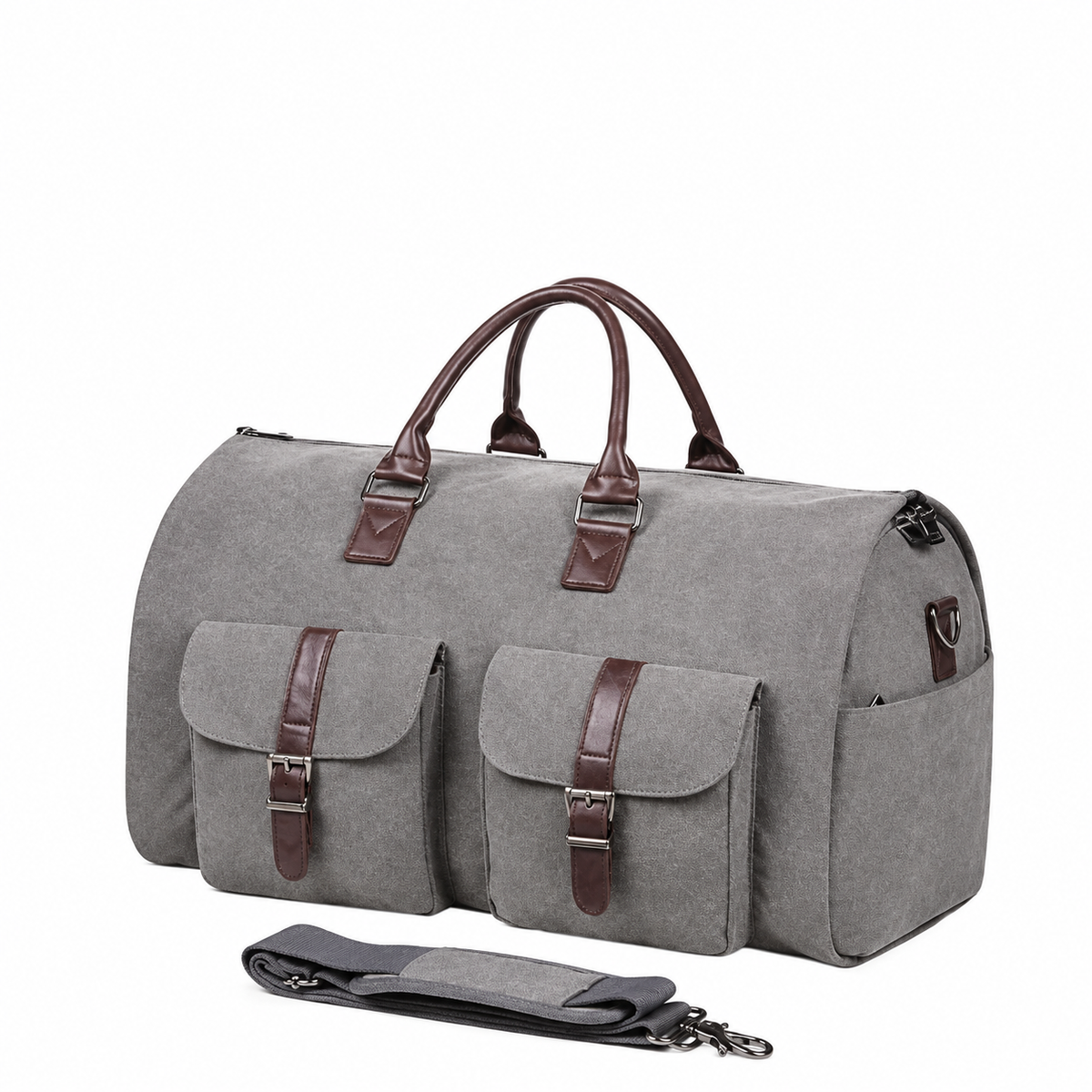 Garment Bag with Telescoping Handle and Shoe Compartment, Three Carry Modes
