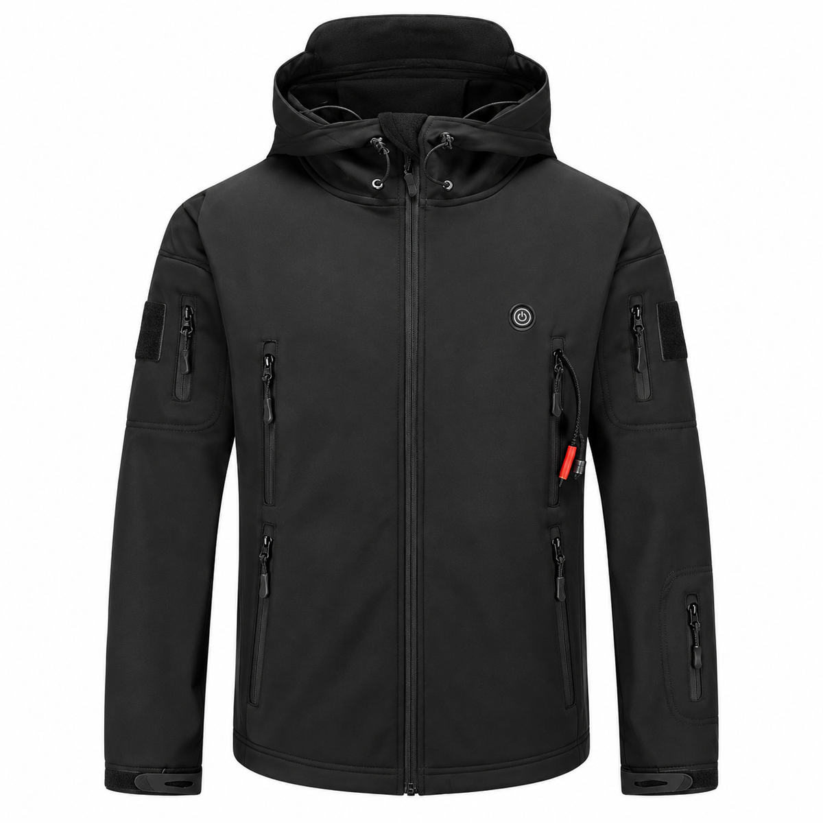 7-Zone Heated Jacket with Camouflage Pattern and USB Power Bank Connection