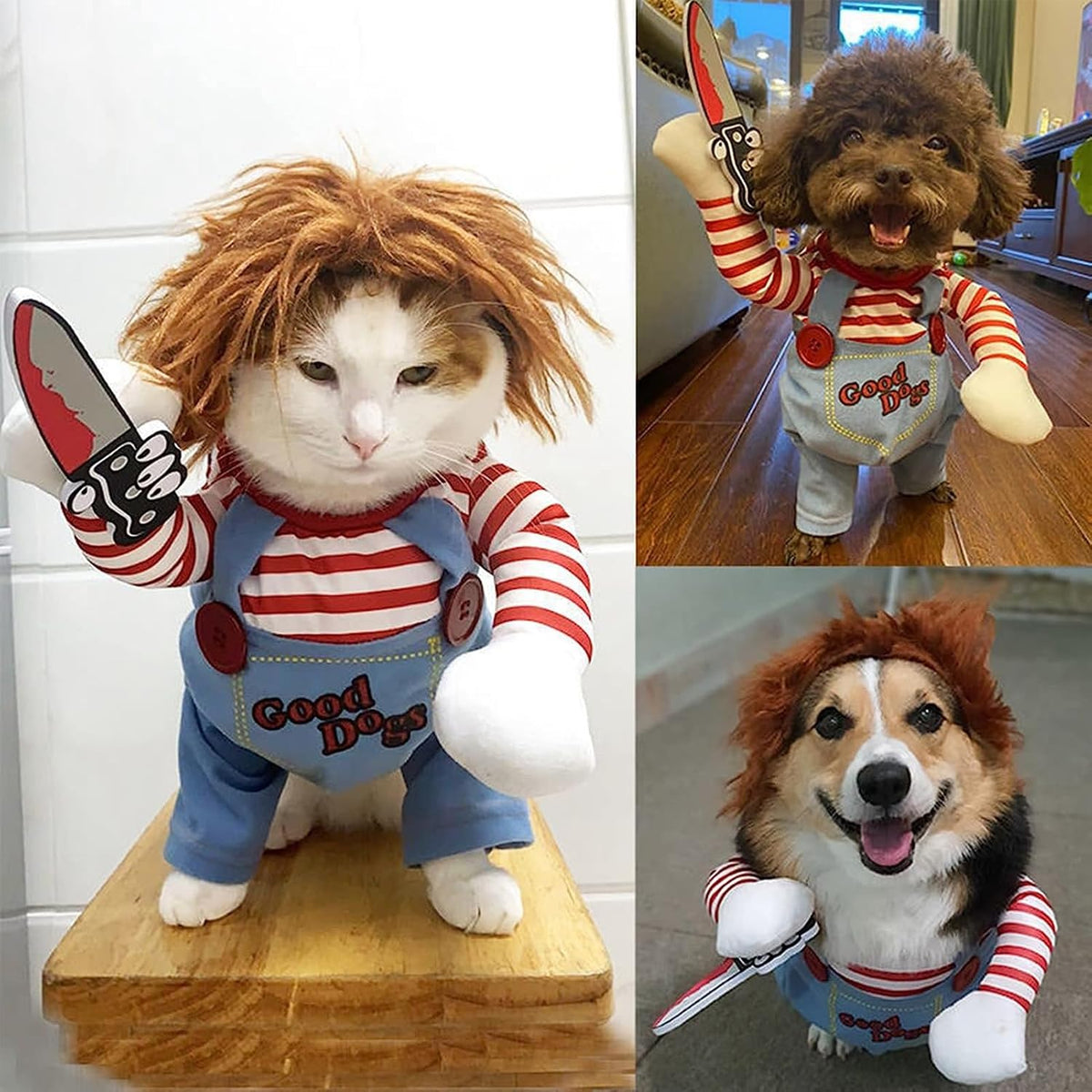 Halloween Dog Costume with Sweatshirt and Hat, Foam Prop Included
