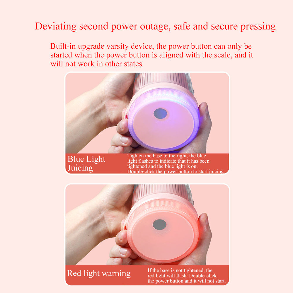 Portable Blender with Four-Blade System and Wireless Charging, 350ml