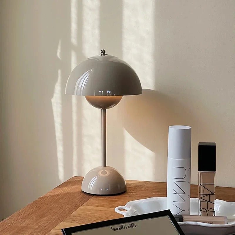 Rechargeable Mushroom Table Lamp with Touch Control and USB Charging - Alverraliving