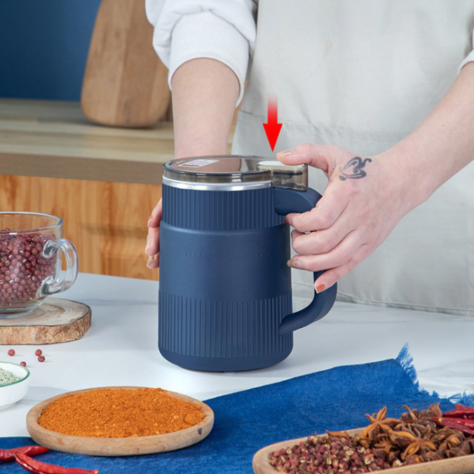 Electric Grain Mill with Adjustable Texture and Removable Chamber