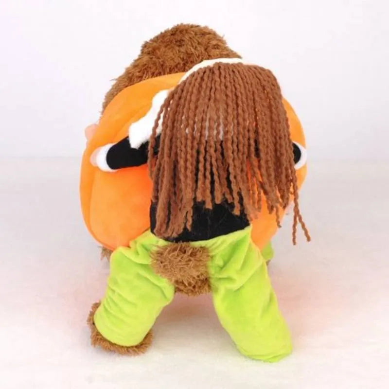 Dog Pumpkin Costume with Velvet Fabric and Secure Fit, 5 Sizes Available