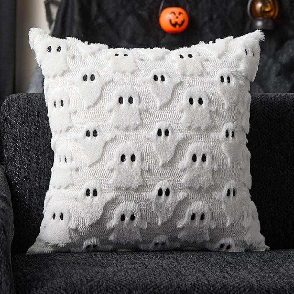 Pumpkin Cushion Cover with Microfiber Blend Fabric for 18x18 Inch Inserts