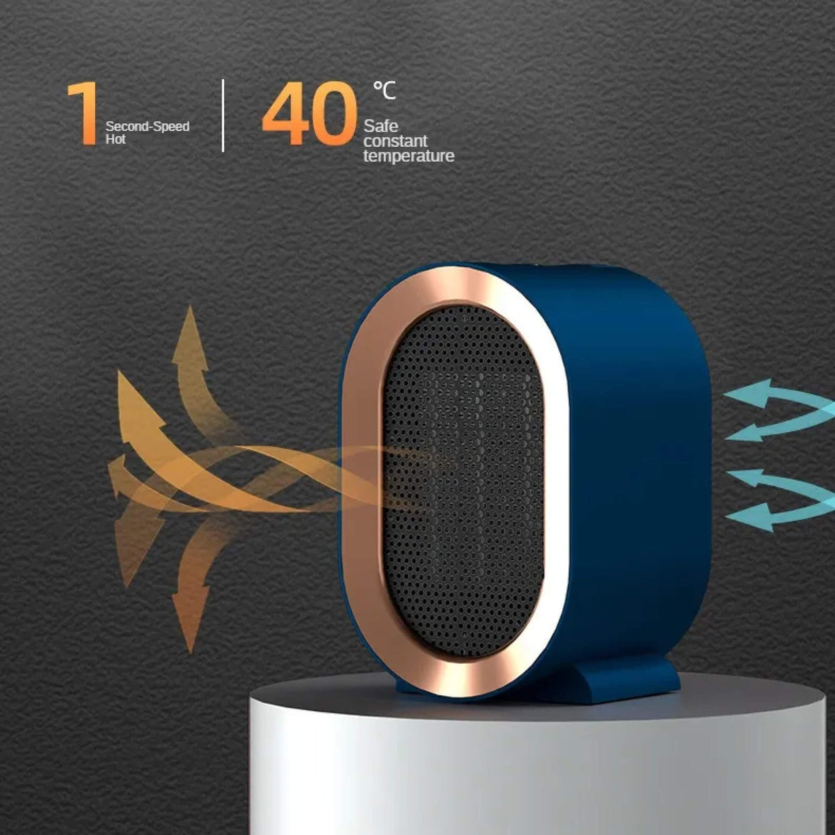 Portable Ceramic Space Heater with Programmable Timer and Anti Tilt Safety
