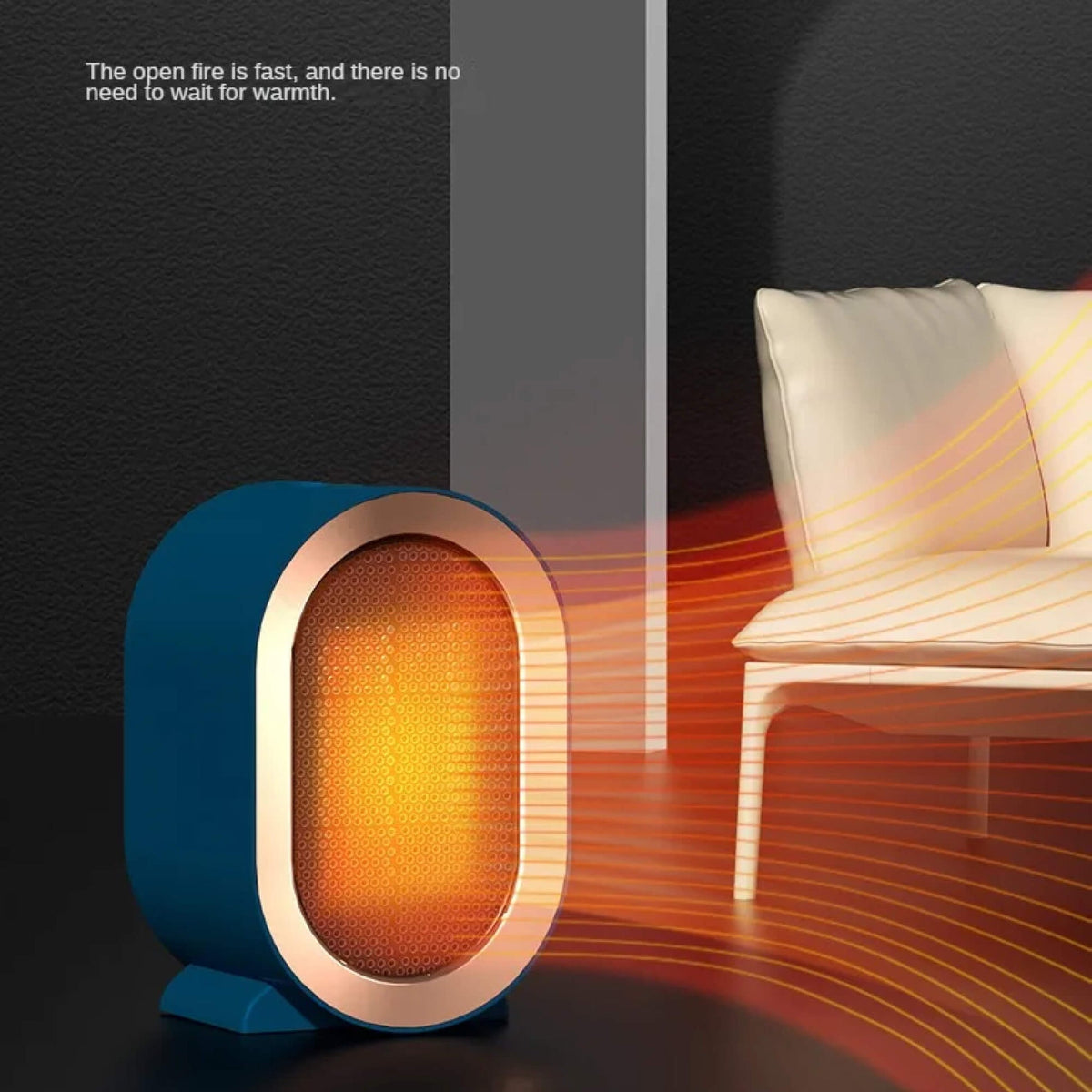 Portable Ceramic Space Heater with Programmable Timer and Anti Tilt Safety