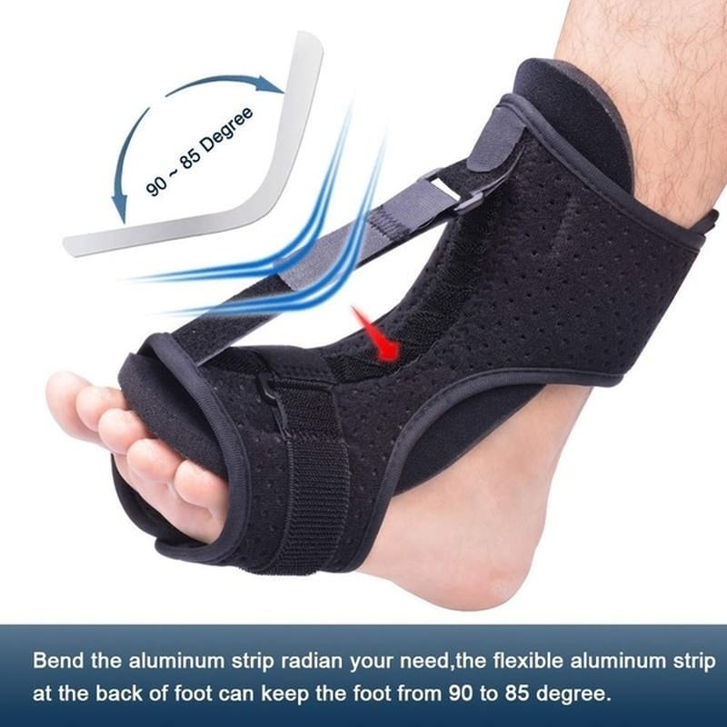 Foot Night Splint with Adjustable Straps and Breathable Fabric