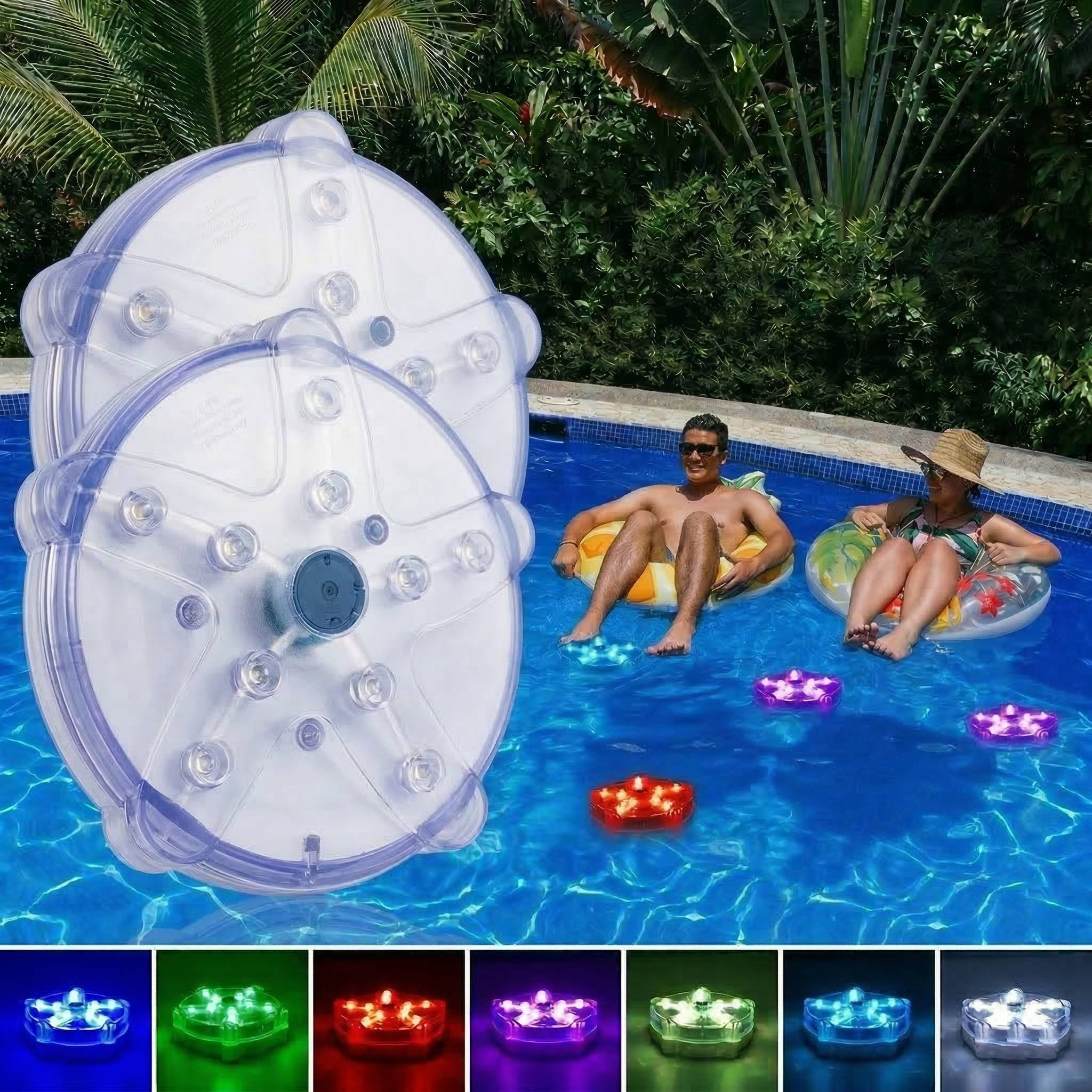 Starfish Floating Pool Light with 7 Color Modes and Magnetic Base