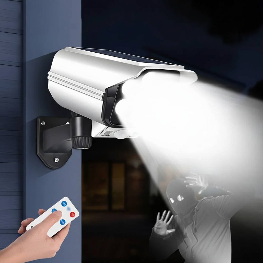 Solar Motion Sensor Floodlight with 2000 Lumens and 360 Degree Rotation, IP65 Waterproof - Alverraliving