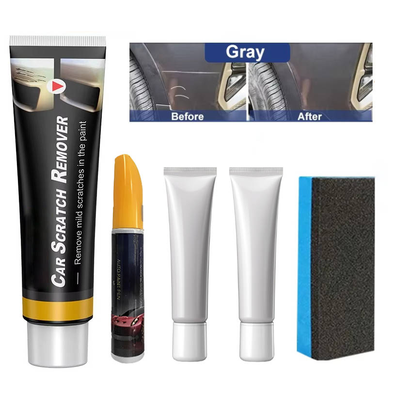 Automotive Scratch Repair Compound with Abrasive Filling System and Wax Protection