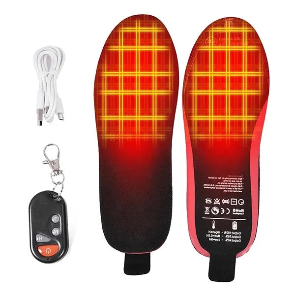 Thermal Insole Inserts with Wireless Remote and Three Heat Settings