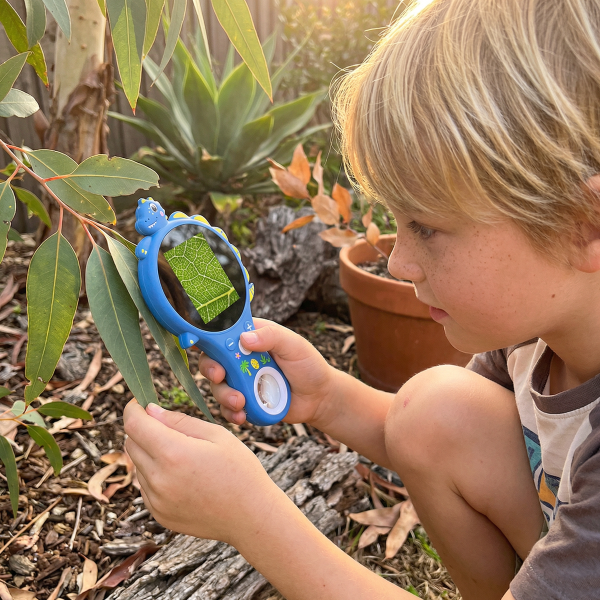 Handheld Digital Microscope with 500X Magnification and IPS Display for Kids