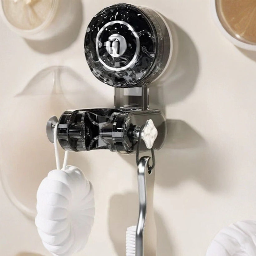 Shower Head Holder with 360-Degree Swivel and Suction Mount, Storage Hook