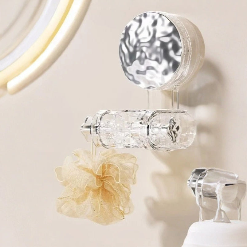 Shower Head Holder with 360-Degree Swivel and Suction Mount, Storage Hook