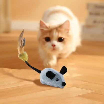 Interactive Mouse Toy with Obstacle Detection and 360 Degree Movement for Cats