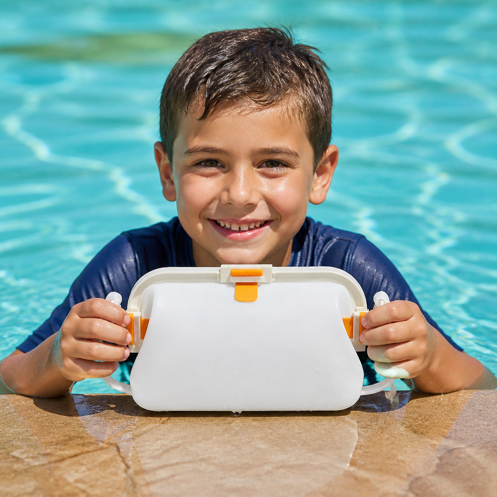 Silicone Beach Bag with Fold-Over Seal and Adjustable Shoulder Strap