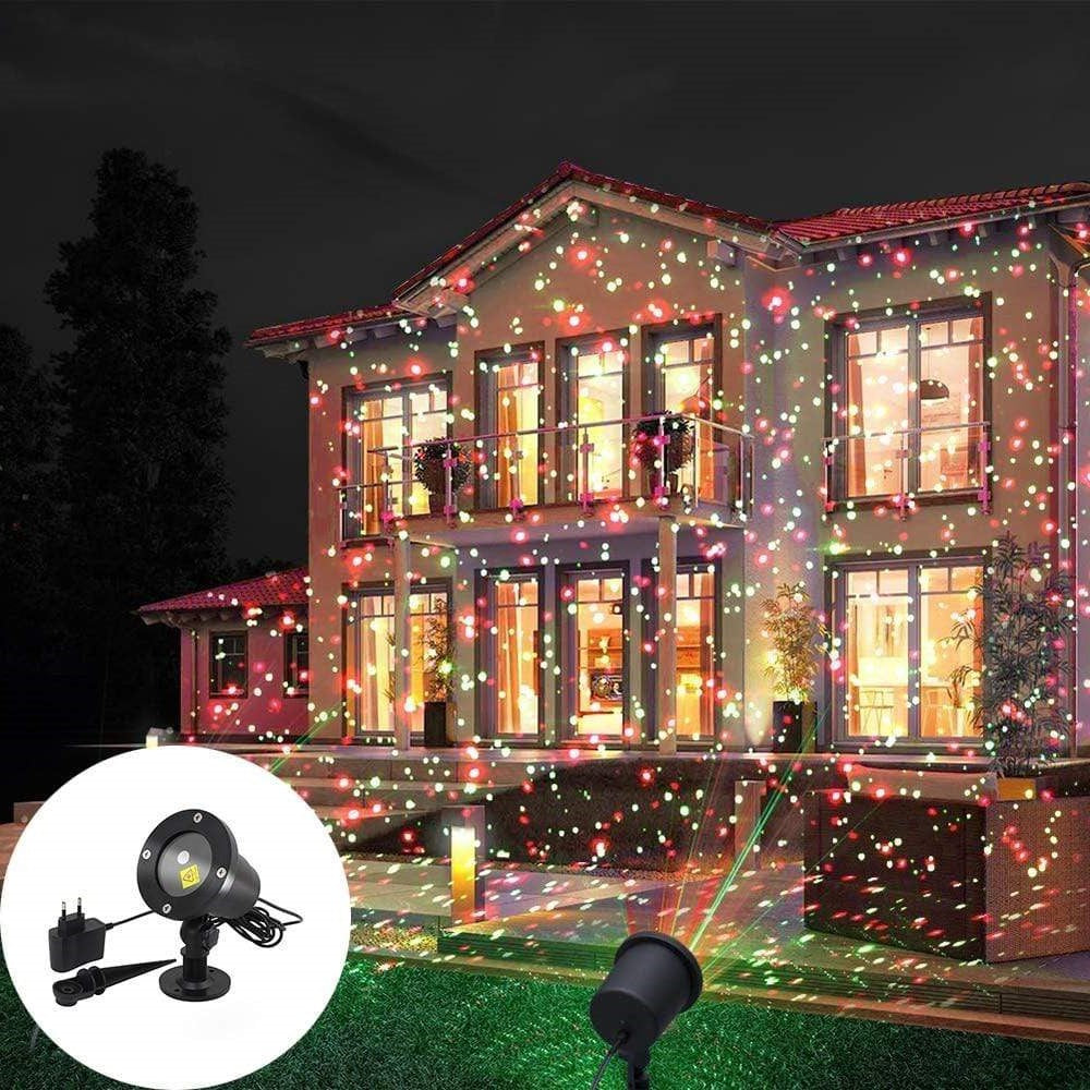 Red and Green Laser Projector with 180 Degree Adjustment and Auto Timer for Outdoor Decoration