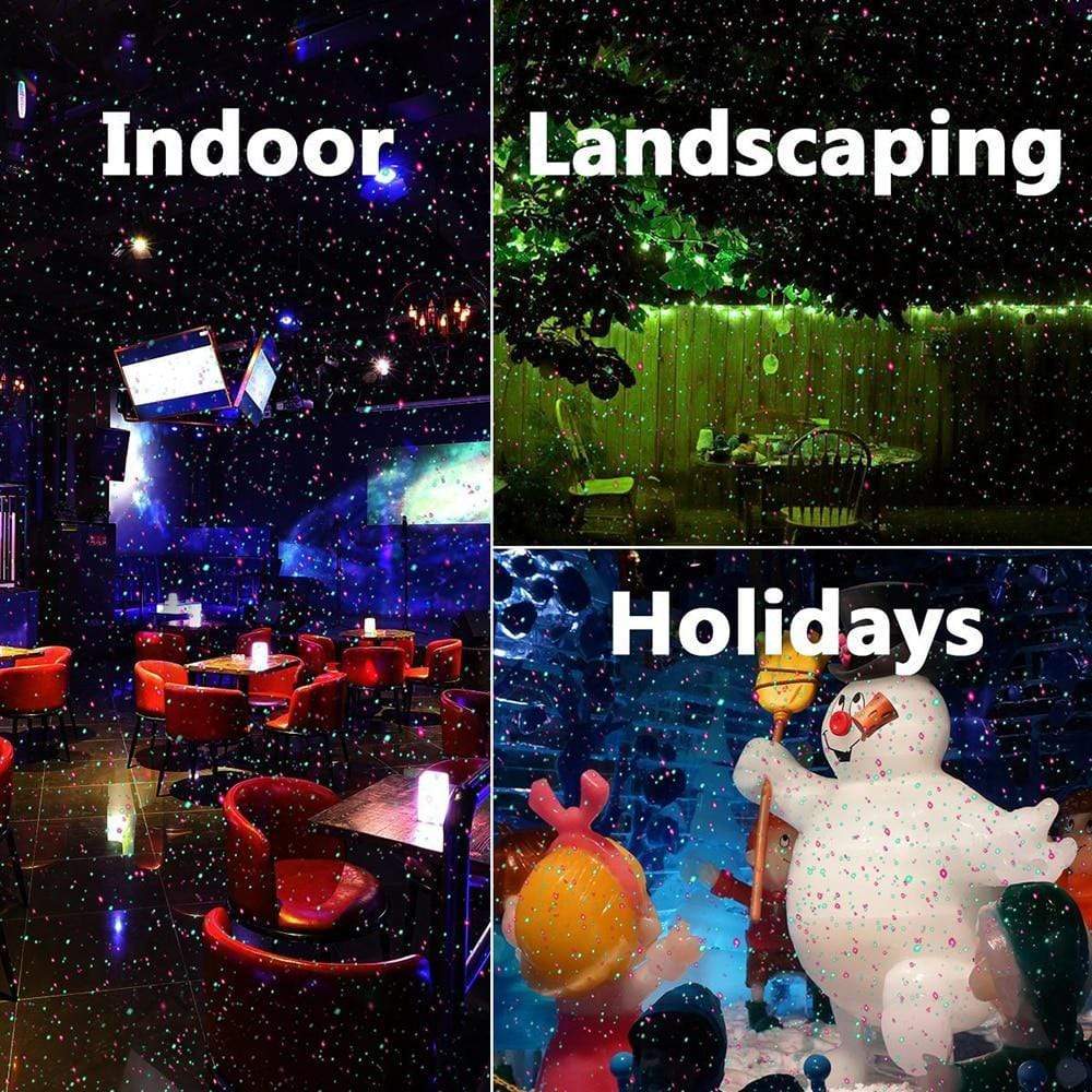 Red and Green Laser Projector with 180 Degree Adjustment and Auto Timer for Outdoor Decoration