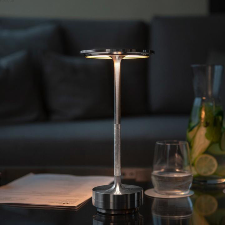 Touch Control Rechargeable Table Lamp with IP66 Waterproof Rating and Warm Light, 150 Hour Battery