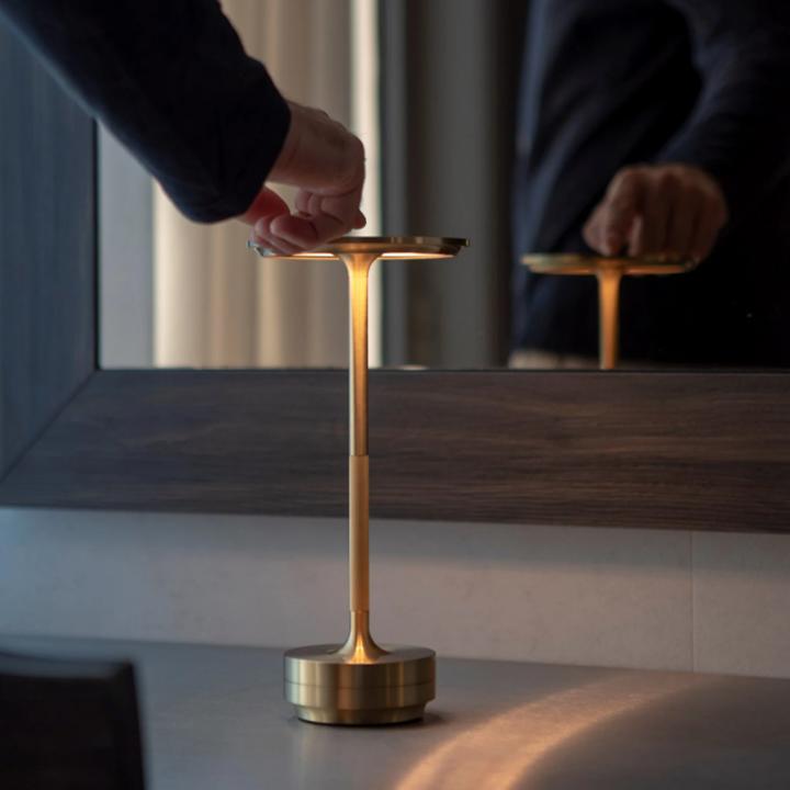 Touch Control Rechargeable Table Lamp with IP66 Waterproof Rating and Warm Light, 150 Hour Battery