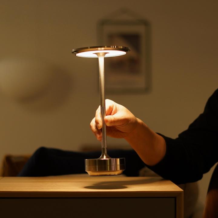 Touch Control Rechargeable Table Lamp with IP66 Waterproof Rating and Warm Light, 150 Hour Battery