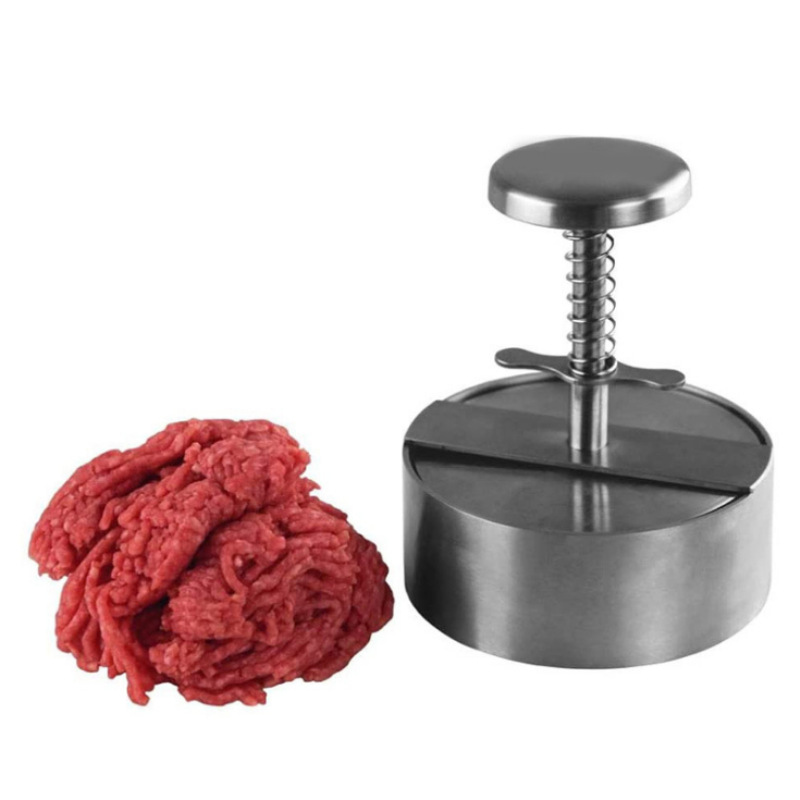 Burger Press with 5 Inch Stainless Steel Mold and Ergonomic Handle, Dishwasher Safe All Vera Mart