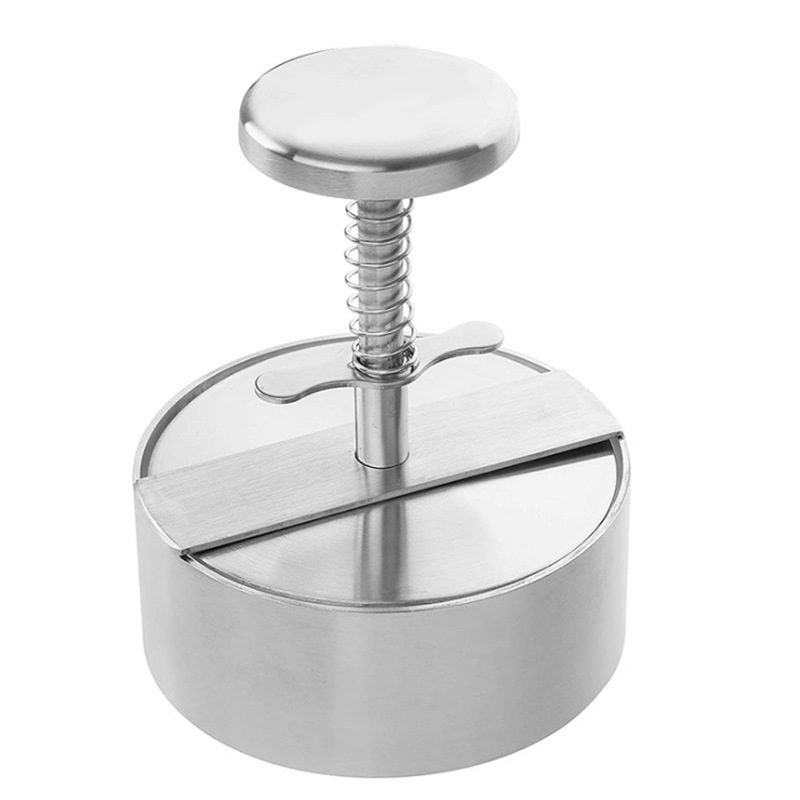 Burger Press with 5 Inch Stainless Steel Mold and Ergonomic Handle, Dishwasher Safe All Vera Mart