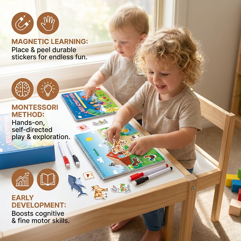 Interactive Activity Book with Matching and Sorting Tasks for Early Learning