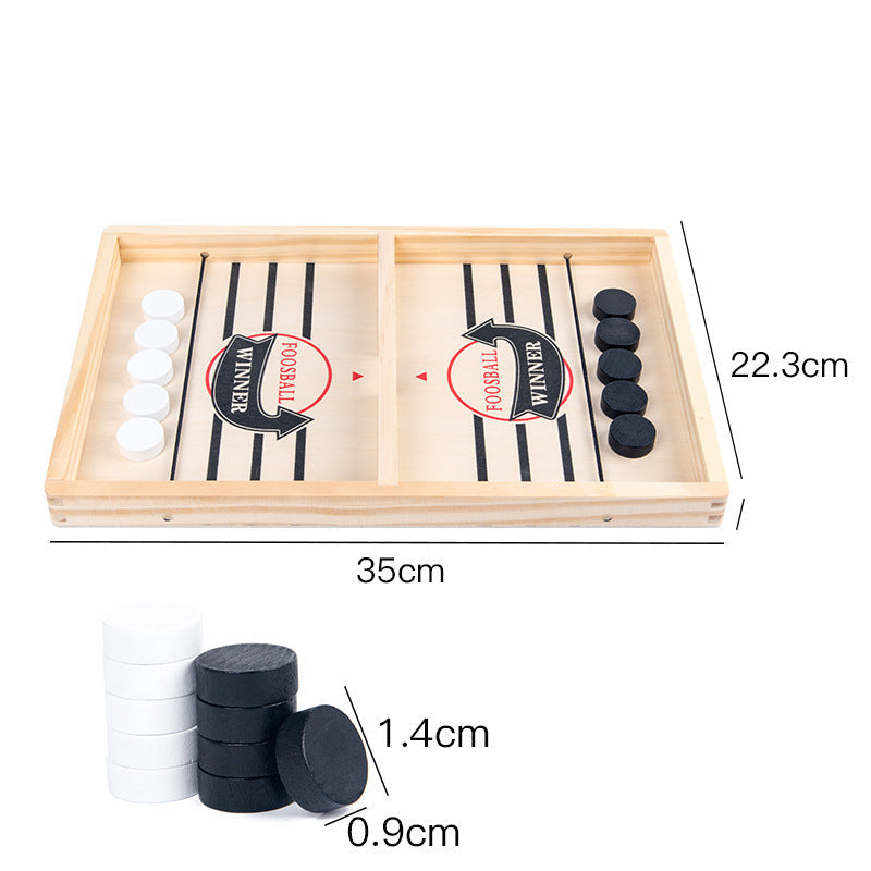 Wooden Catapult Board Game with Spring Loaded Launch System and Scoring Zones