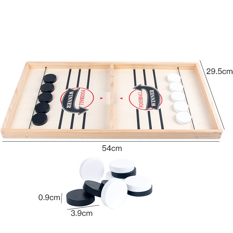Wooden Catapult Board Game with Spring Loaded Launch System and Scoring Zones