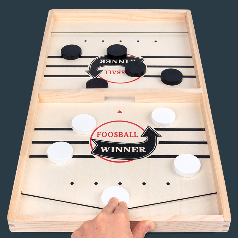Wooden Catapult Board Game with Spring Loaded Launch System and Scoring Zones