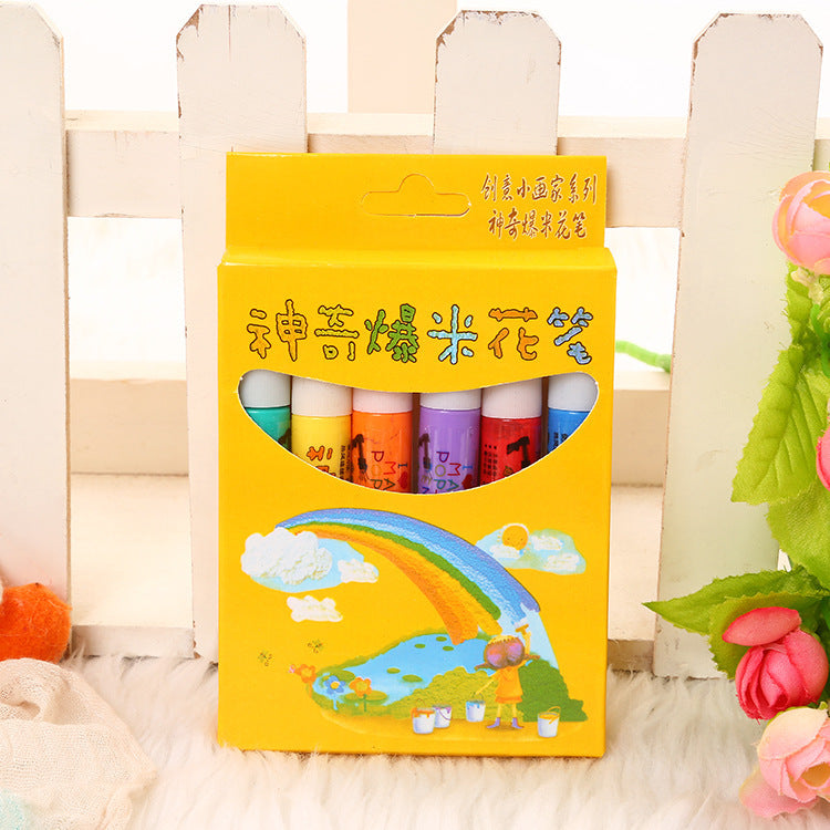 Textured Popcorn Crayons with Raised Surface Formula for Paper and Cardboard