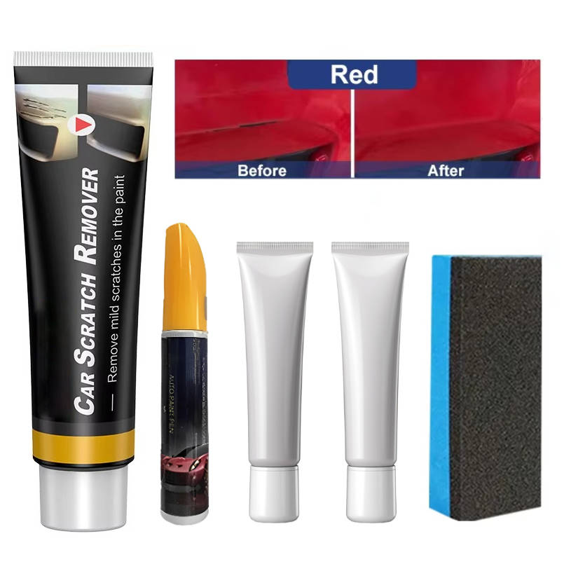 Automotive Scratch Repair Compound with Abrasive Filling System and Wax Protection