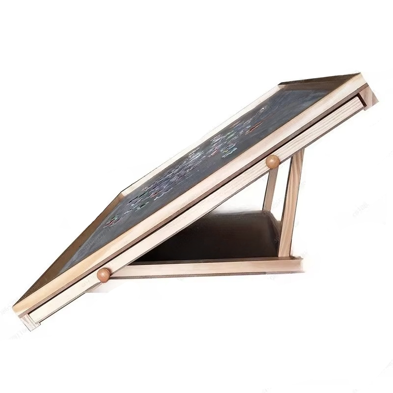 Wooden Puzzle Table with Four Drawers and Auxiliary Board for 1500 Pieces