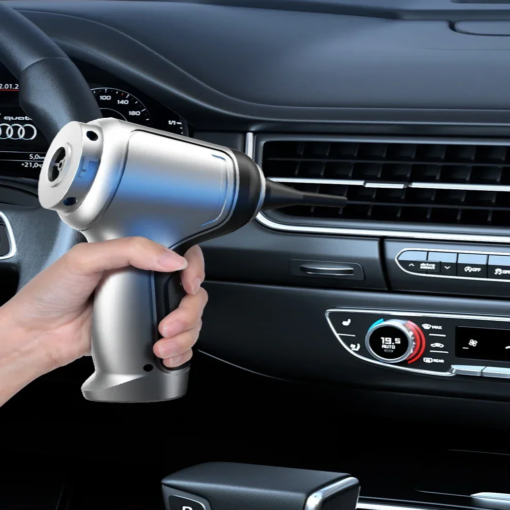 Cordless Car Vacuum with 95000Pa Suction and Six Accessories, Lightweight Handheld