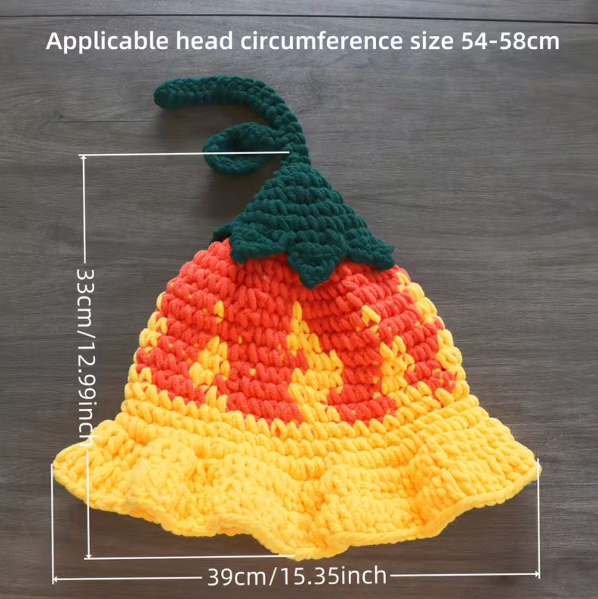 Hand Crocheted Wizard Hat for Women with Floral Stitching and Pointed Cone in Three Colors