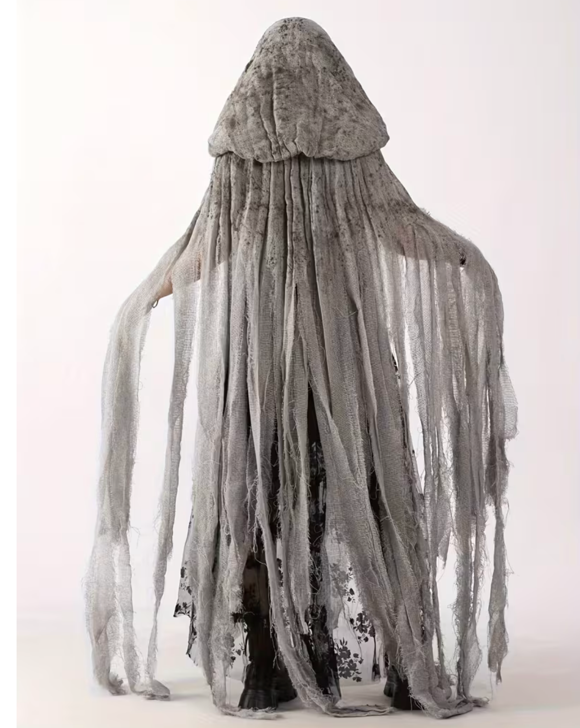 Hooded Cloak for Halloween Witch and Reaper Costumes with Full Body Coverage