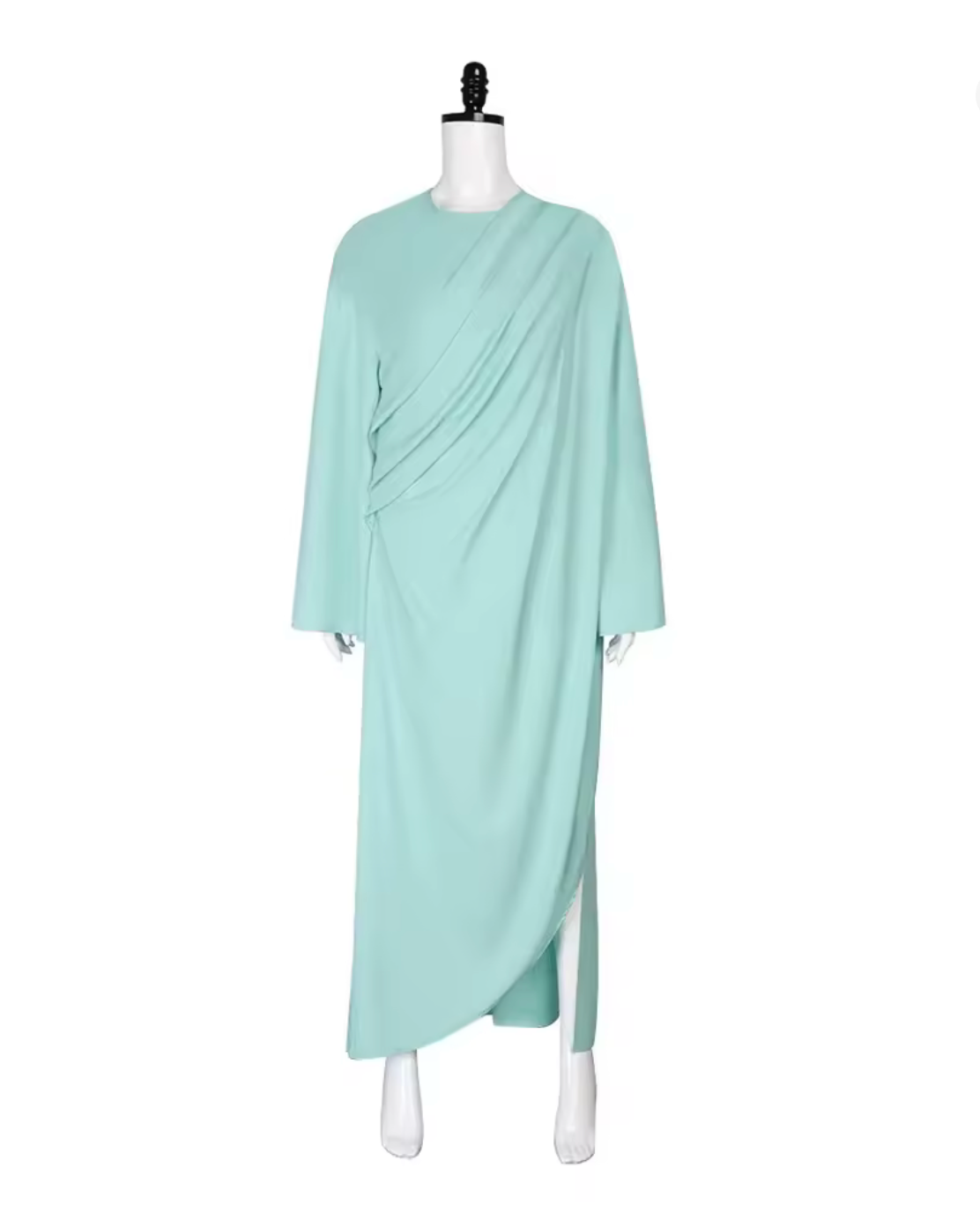 Womens Costume Robe and Torch Headband Set, Green Polyester Two Piece