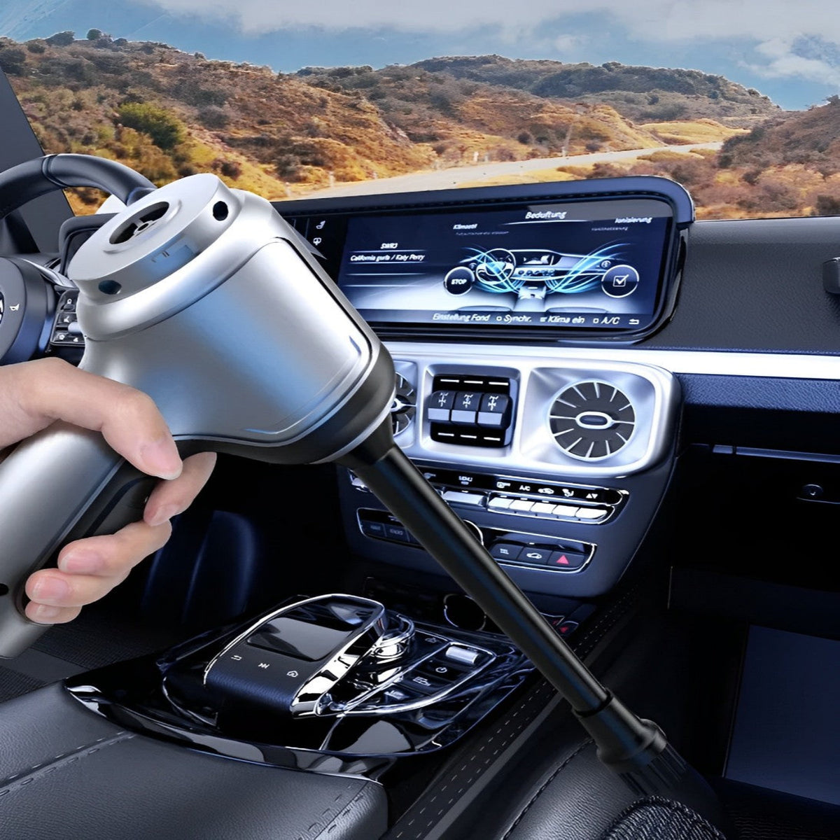Cordless Car Vacuum with 95000Pa Suction and Six Accessories, Lightweight Handheld