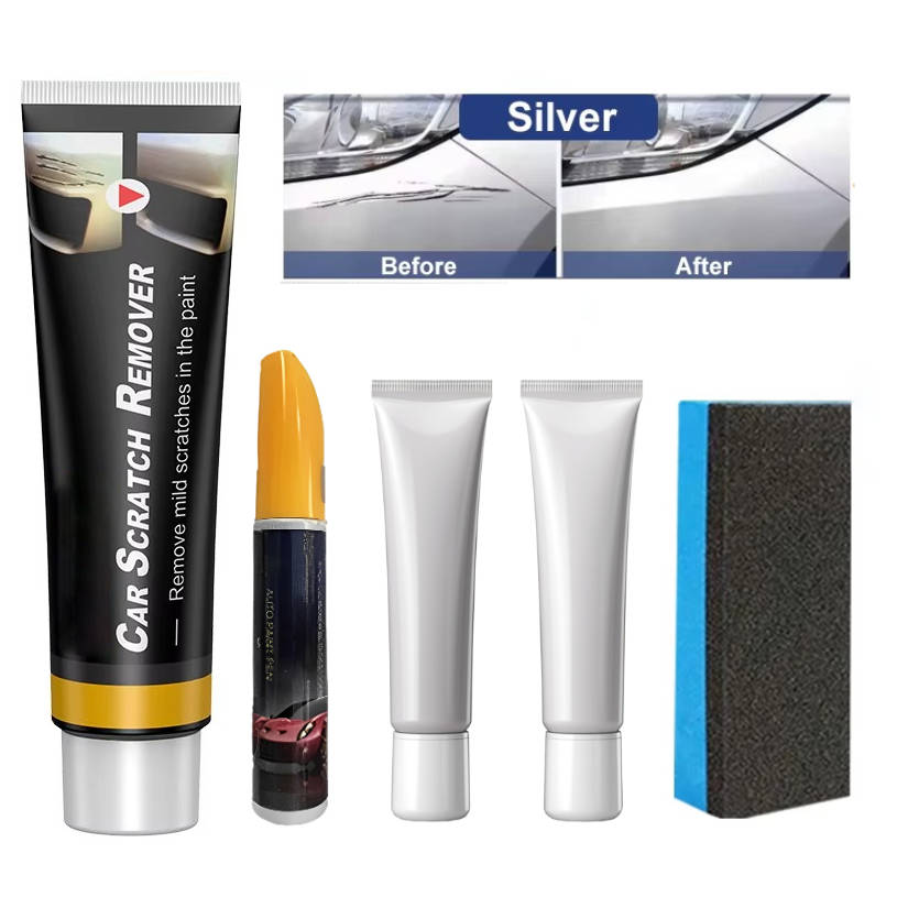 Automotive Scratch Repair Compound with Abrasive Filling System and Wax Protection